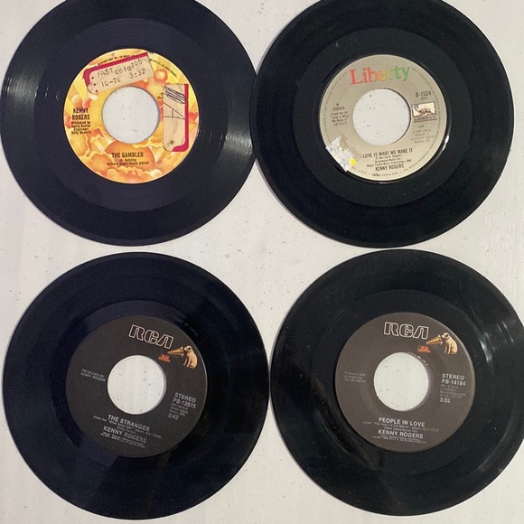 Vintage kenny rogers 45 vinyl records lot - Picture 1 of 9